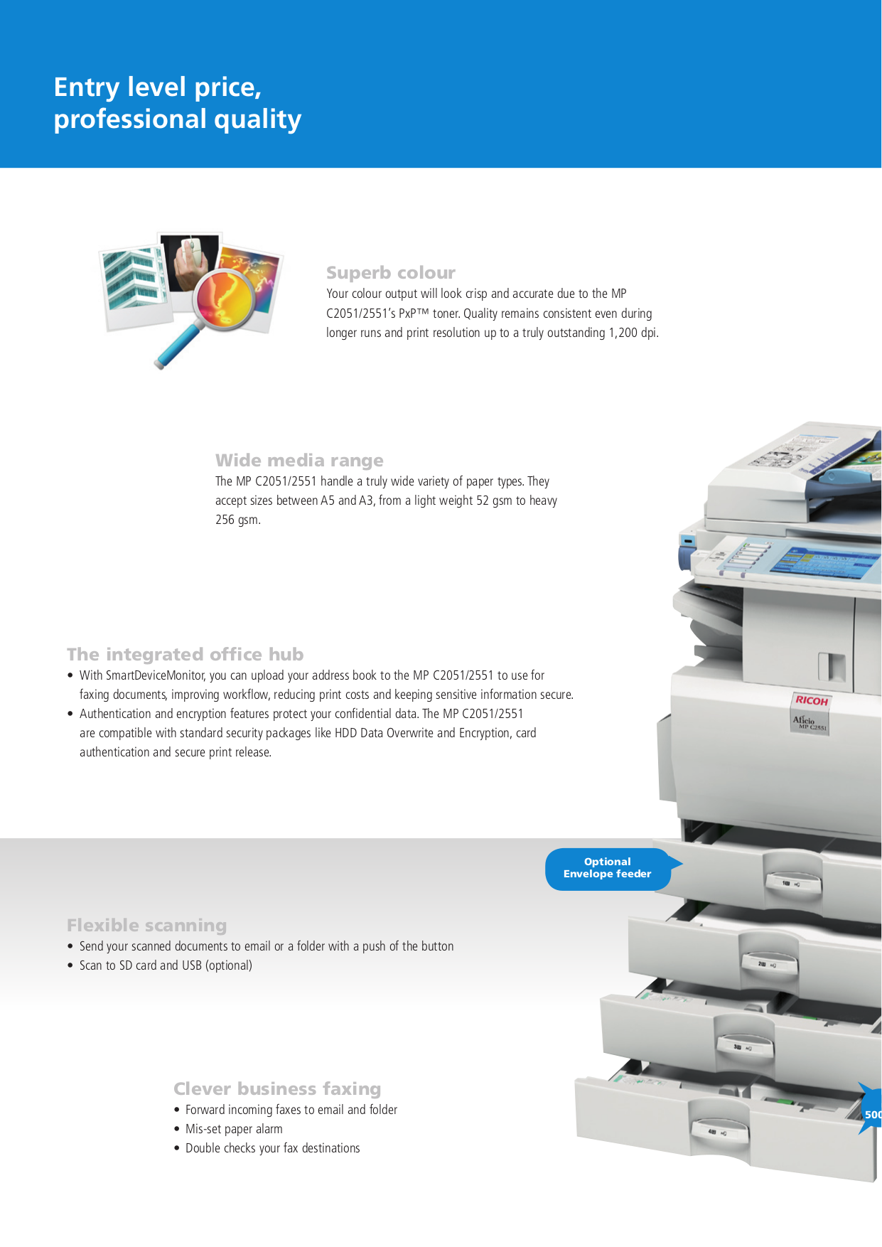 ... Ricoh Multifunction Printer Aficio 2051 pdf page preview ...