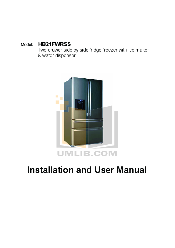 Download free pdf for Haier HR123 Refrigerator manual