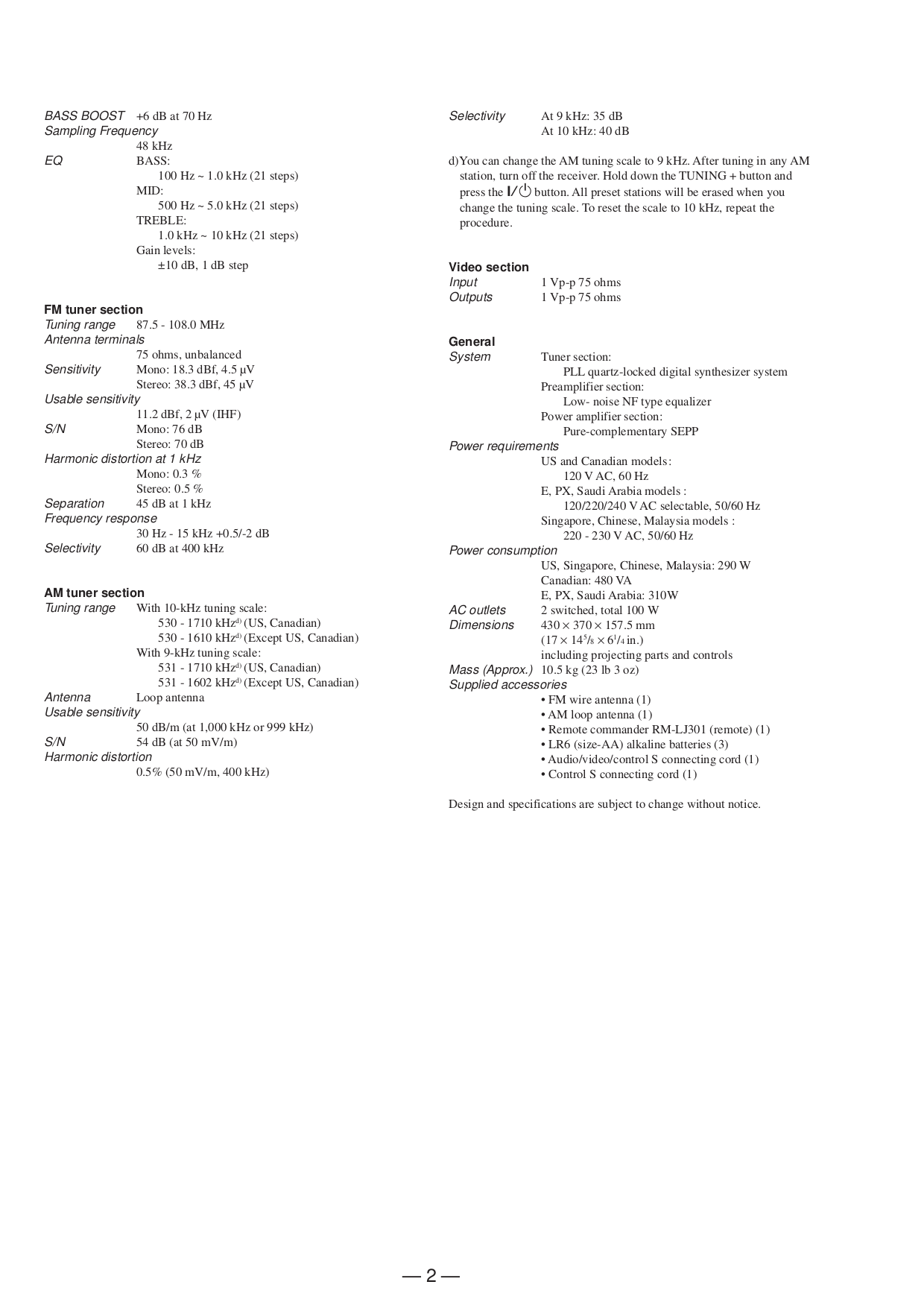 ... Sony Receiver STR-DE925 pdf page preview ...