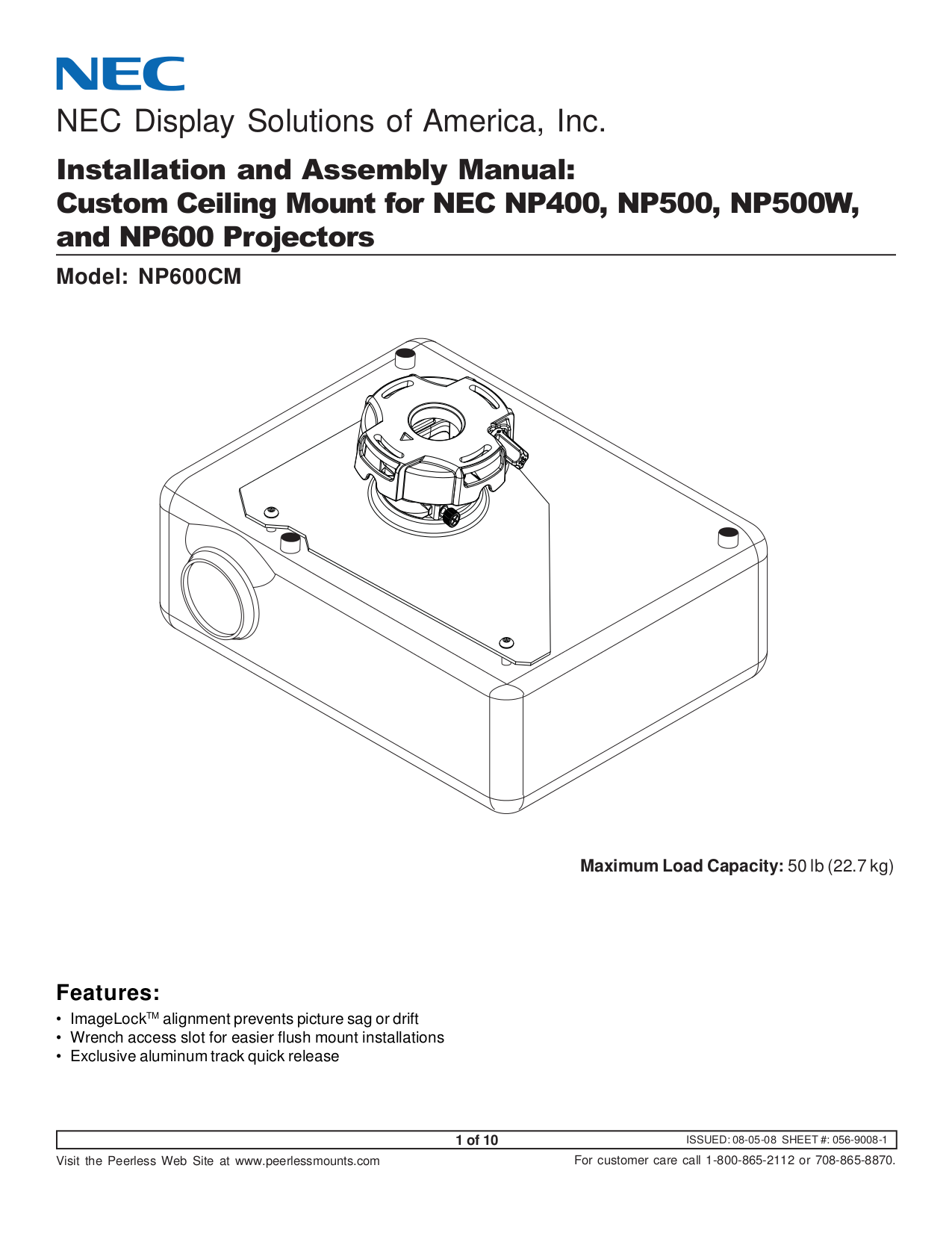 pdf for NEC Projector NP400 manual