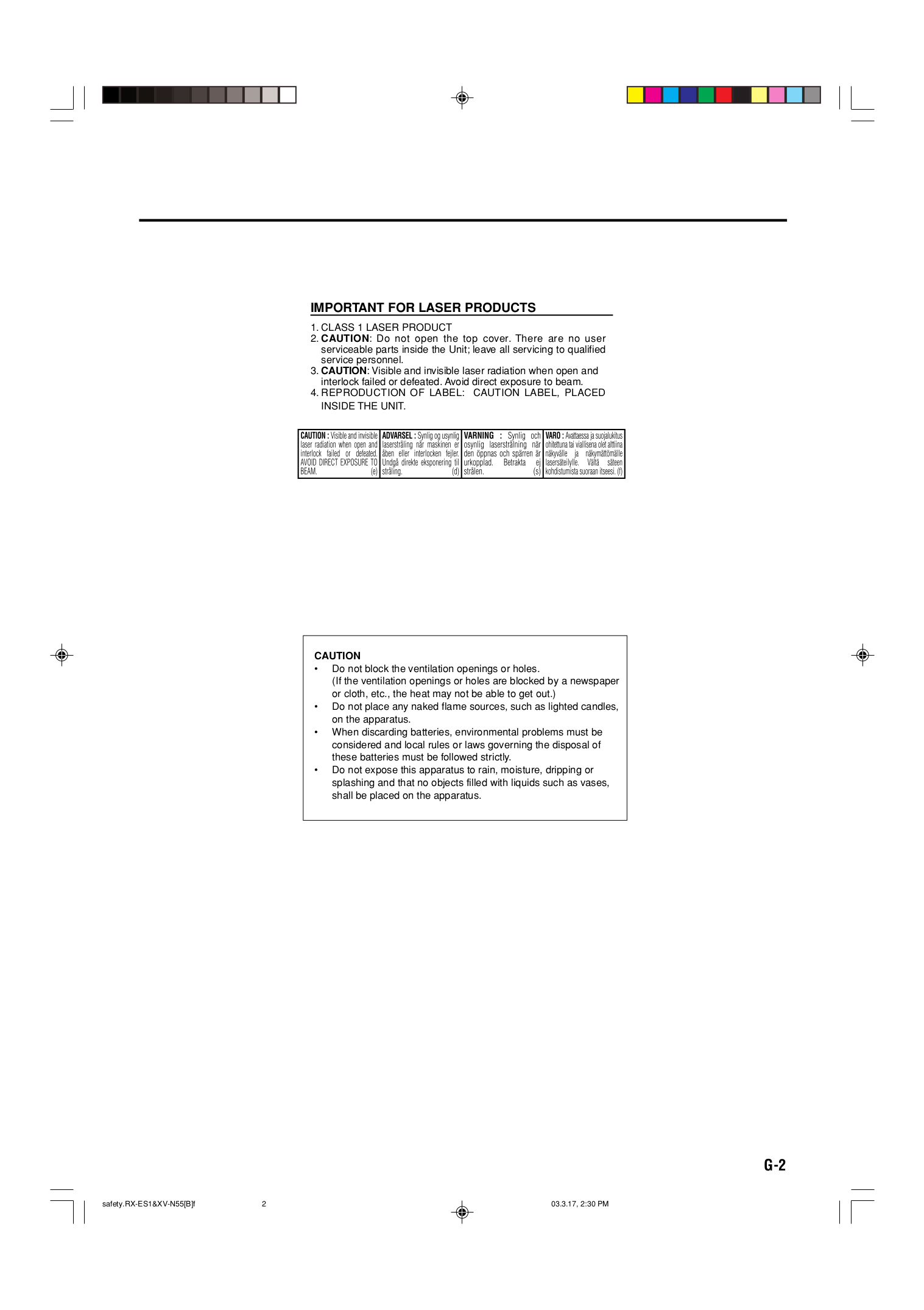 ... JVC Receiver RX-ES1SL pdf page preview ...