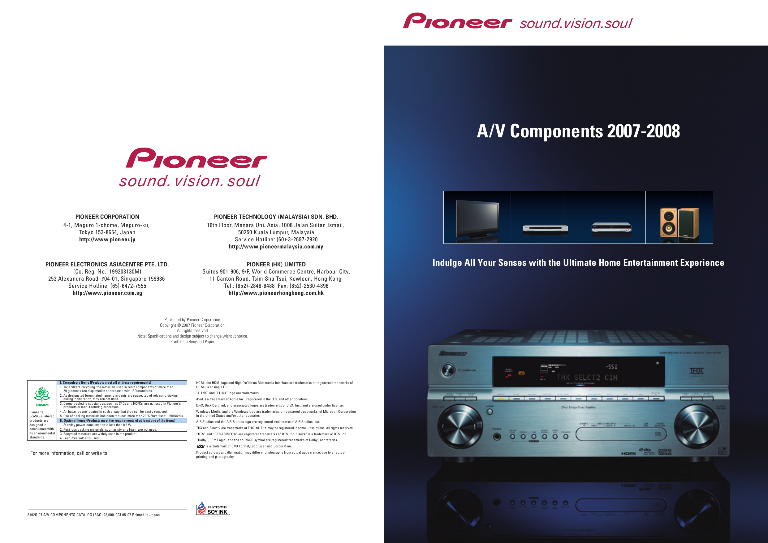 pdf for Pioneer DVD Players DV-400V manual