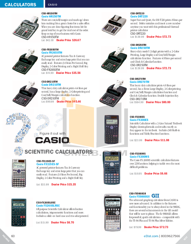 PDF manual for Casio Calculator HR-8TM