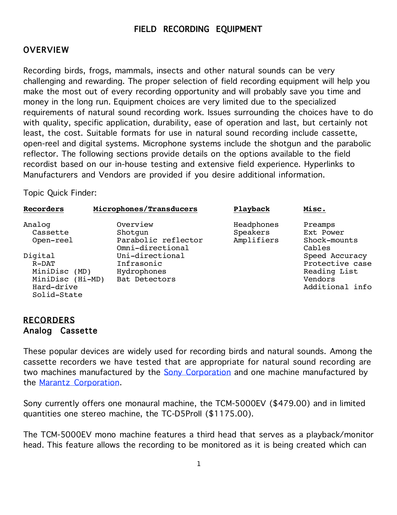 pdf for Sony Voice Recorder TCM-59V manual