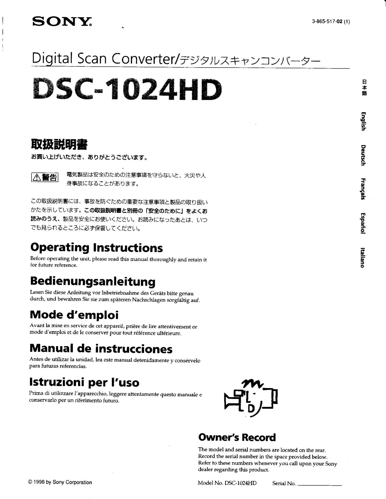 pdf for Sony Voice Recorder TCM-59V manual