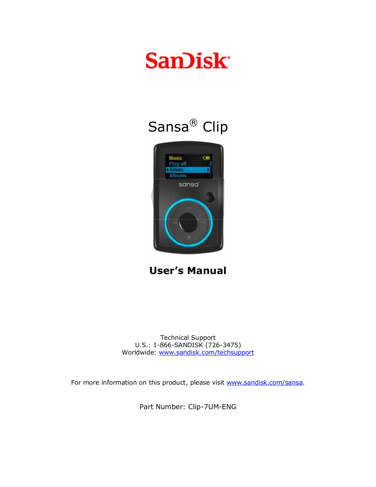 Sandisk sansa clip инструкция