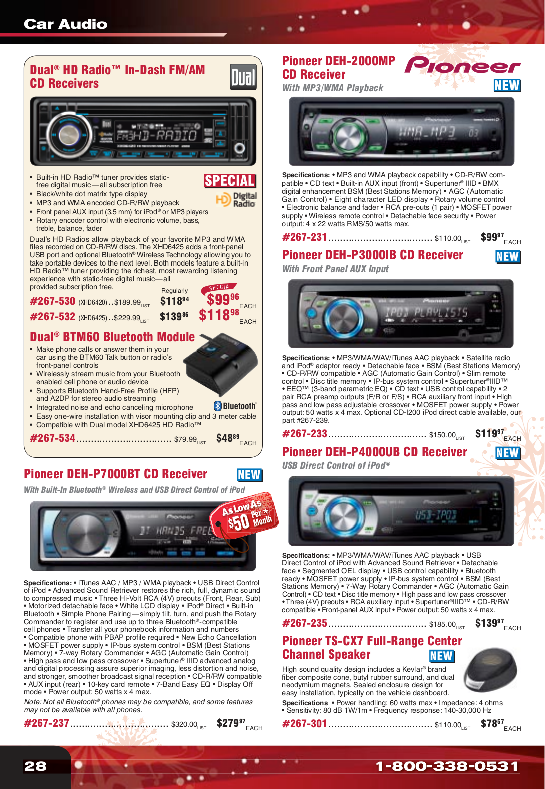 pdf for Pioneer Car Receiver DEH-2000MP manual