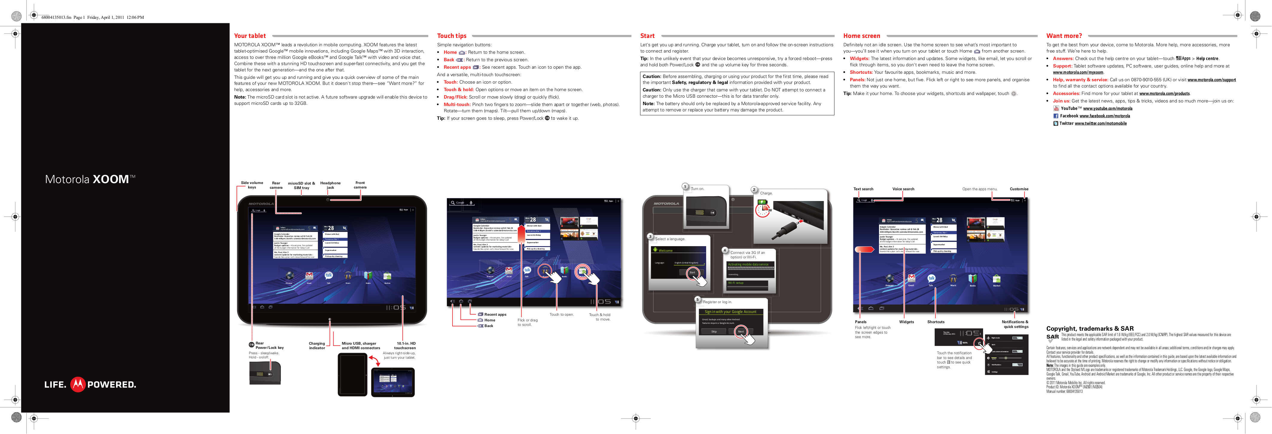 pdf for Motorola Tablet Xoom 3G 32GB manual