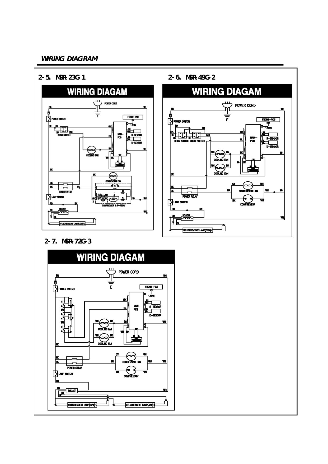 PDF manual for True Refrigerator T-72-3-G-3 wiring diagram true model t 72 