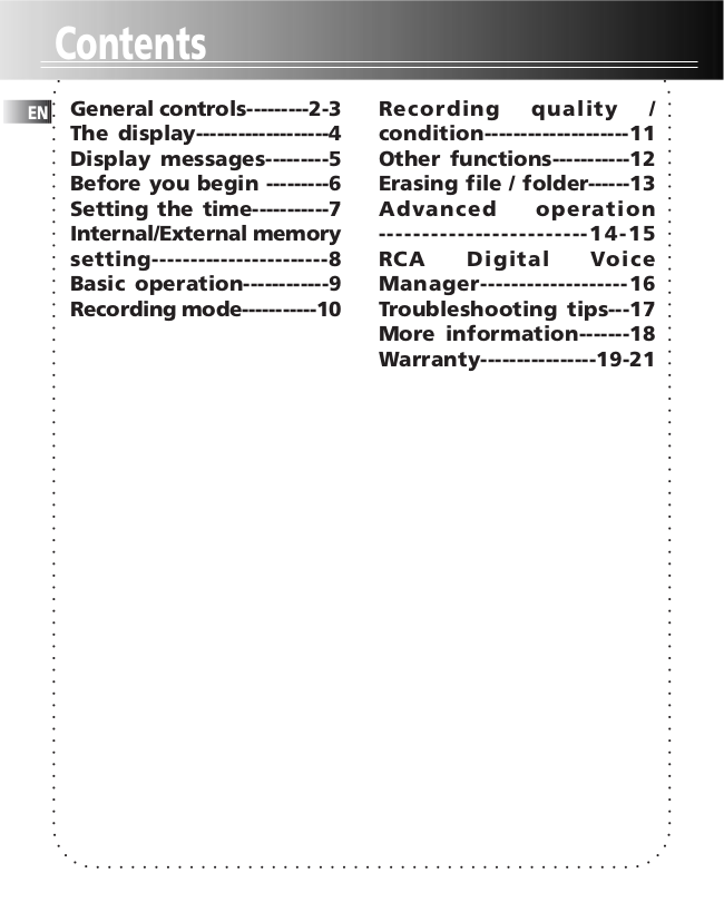 Rca digital voice recorder manual