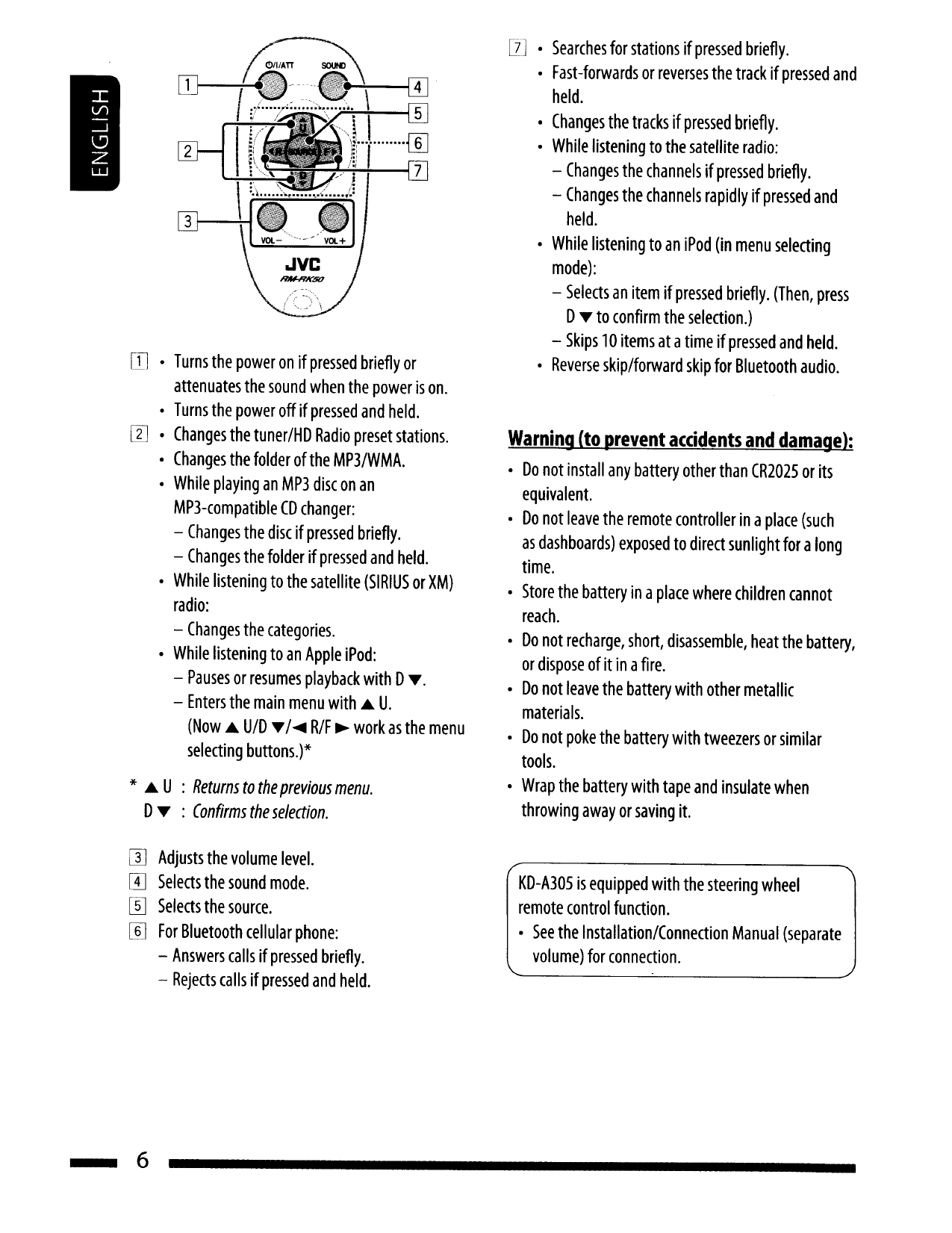 ... JVC Car Receiver KD-R300 pdf page preview ...