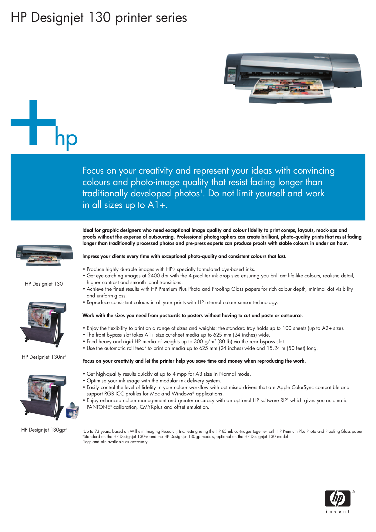 pdf for HP Printer Designjet 130nr manual