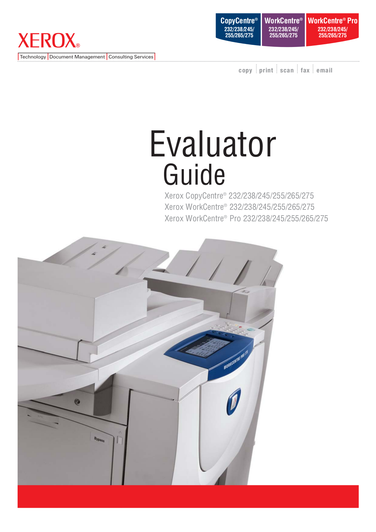 pdf for Xerox Multifunction Printer WorkCentre Pro 128 manual