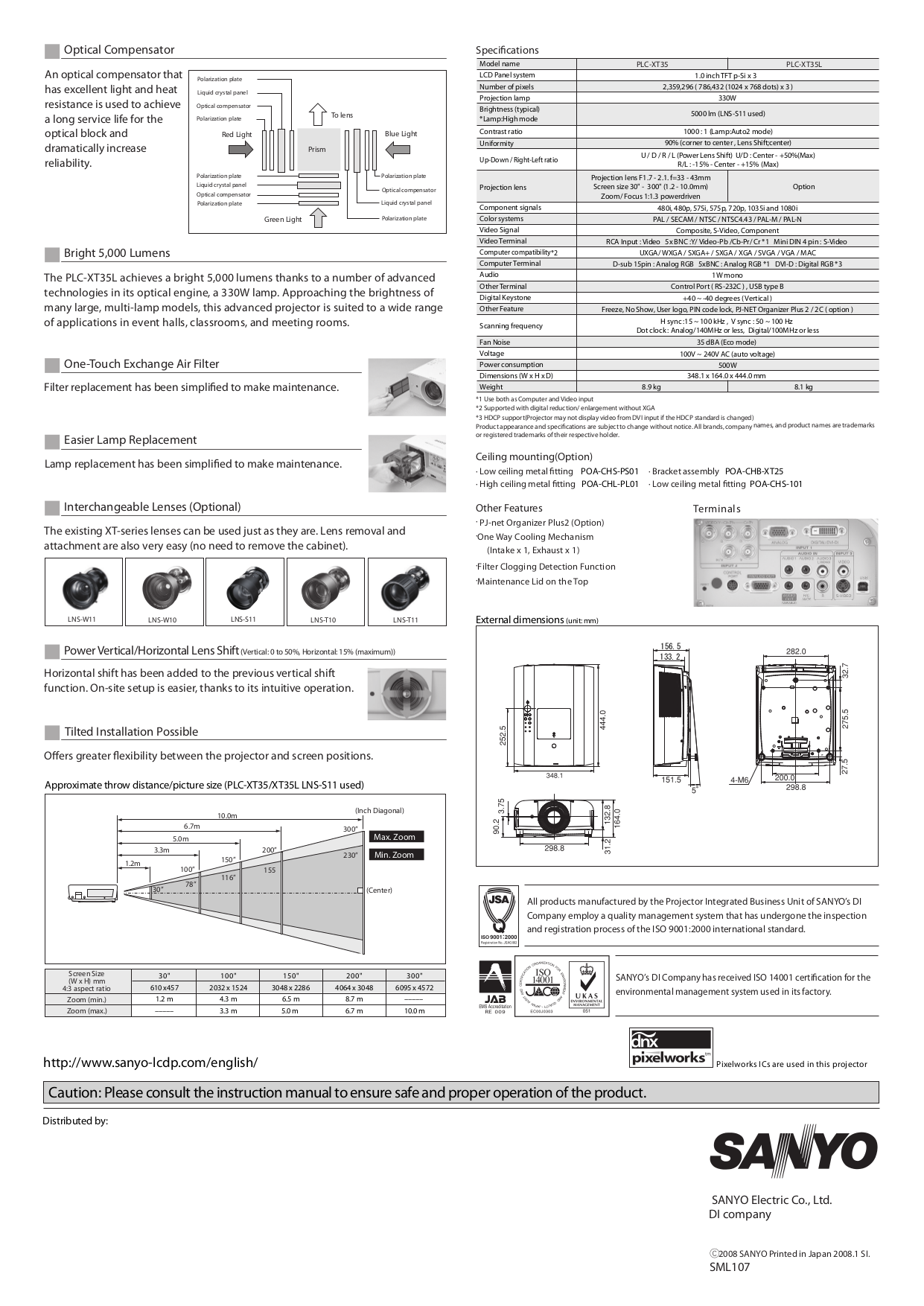 Pdf Manual For Sanyo Projector Plc Xt L