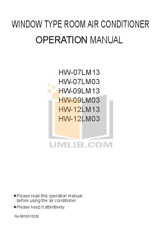 Allegiance 12 Air Conditioner Manual - siecii