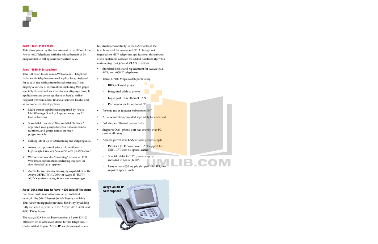 ... Avaya Telephone Definity 6402 pdf page preview ...