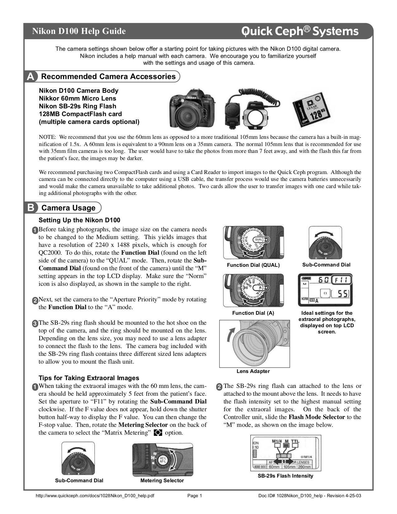 Download free pdf for Nikon D100 Digital Camera manual