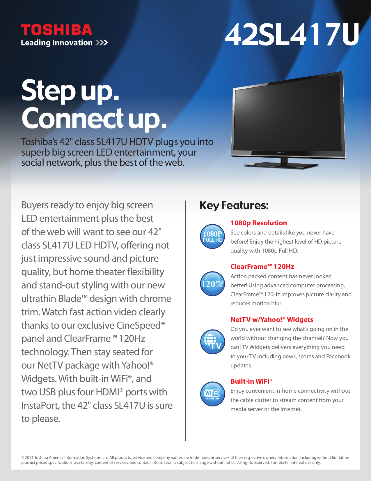 pdf for Toshiba TV 42SL417U manual