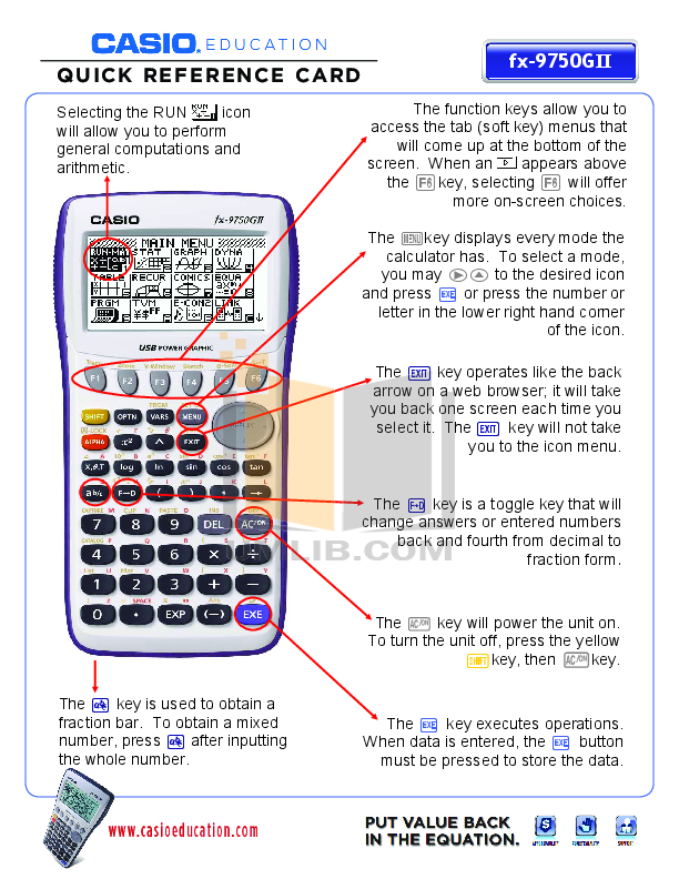 Download free pdf for Casio fx-9750GII Calculator manual