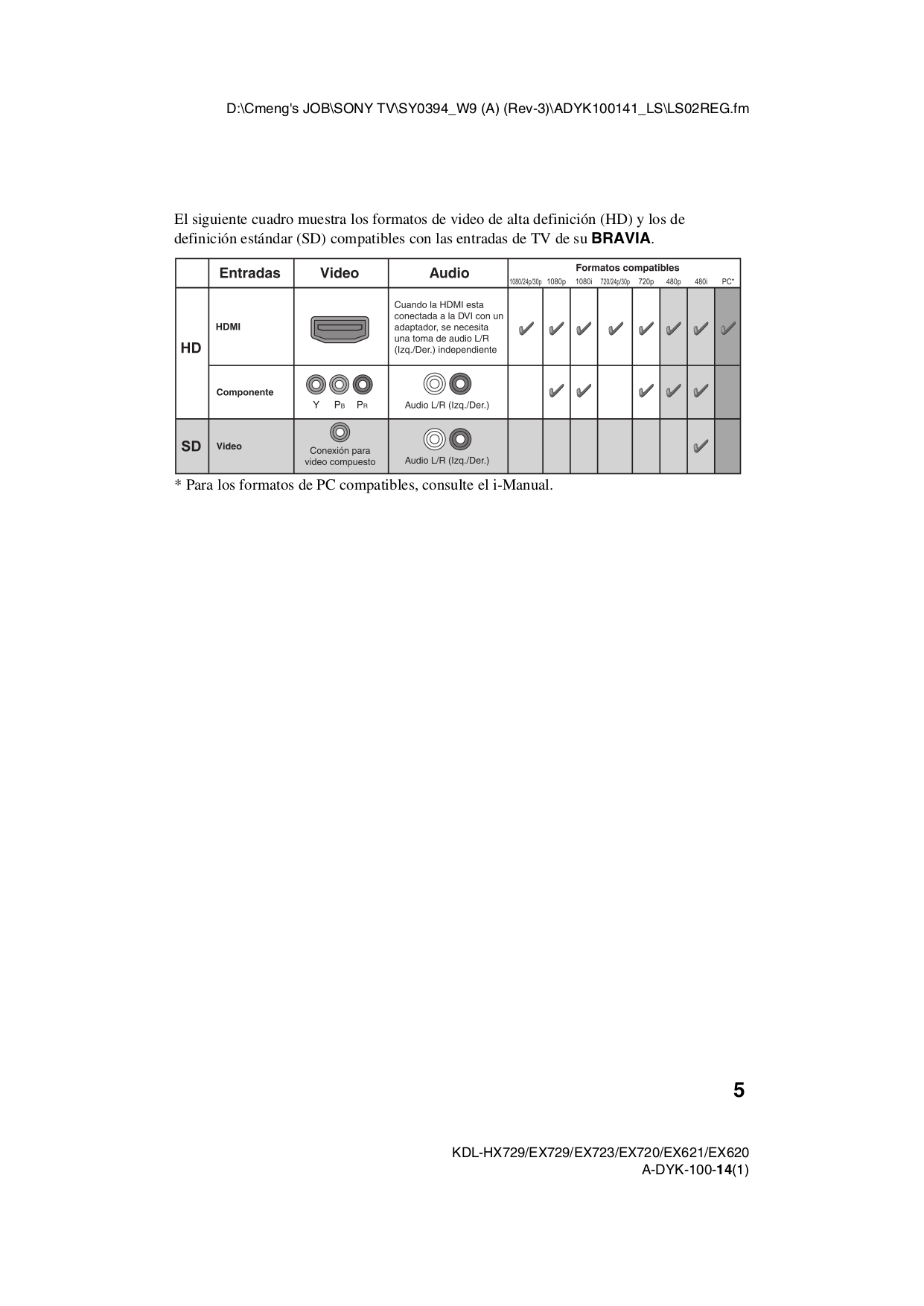 ... Sony TV BRAVIA KDL-46HX729 pdf page preview ...