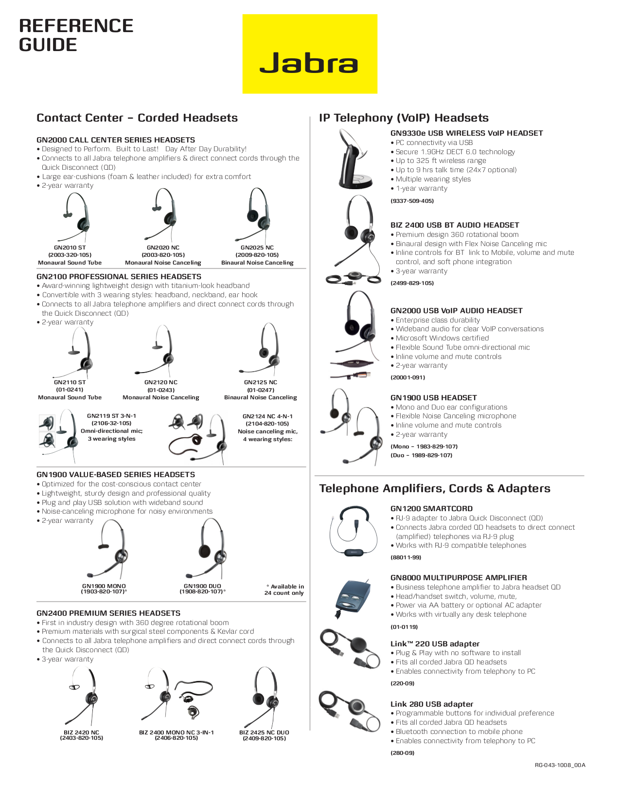 PDF manual for Jabra Headset GN 9330 USB