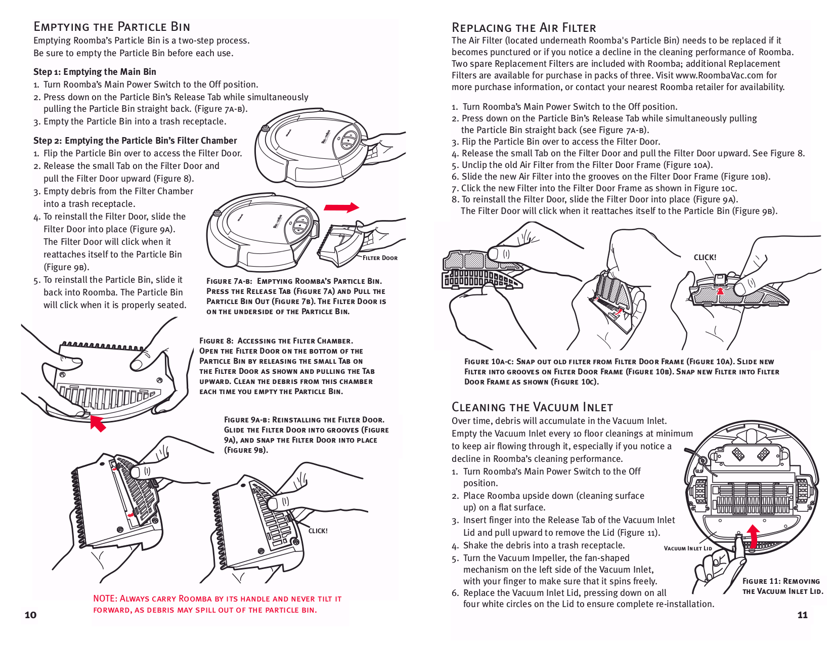 PDF manual for iRobot Vacuum Roomba 4150