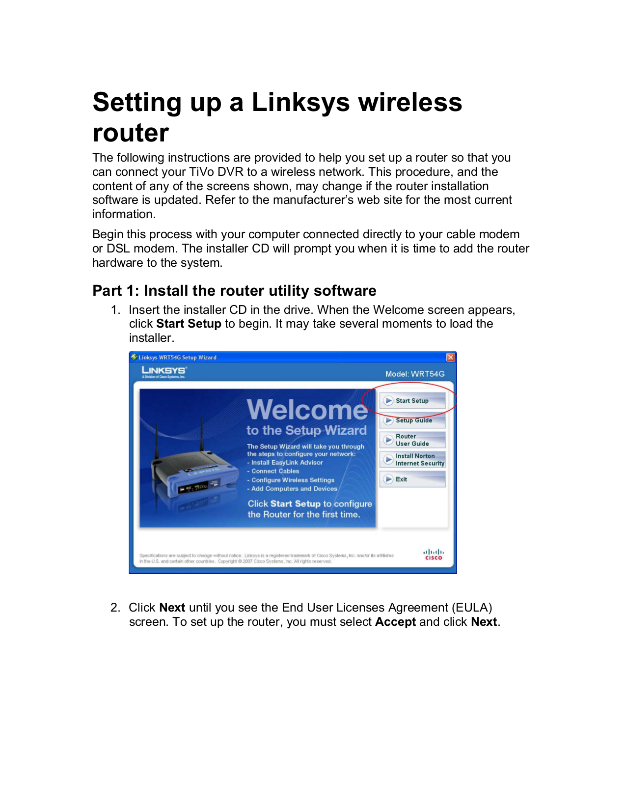 pdf for Linksys Wireless Router E2500 manual click to preview