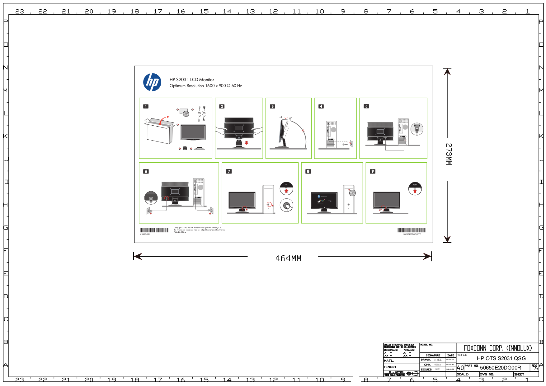 pdf for HP Monitor S2031 manual