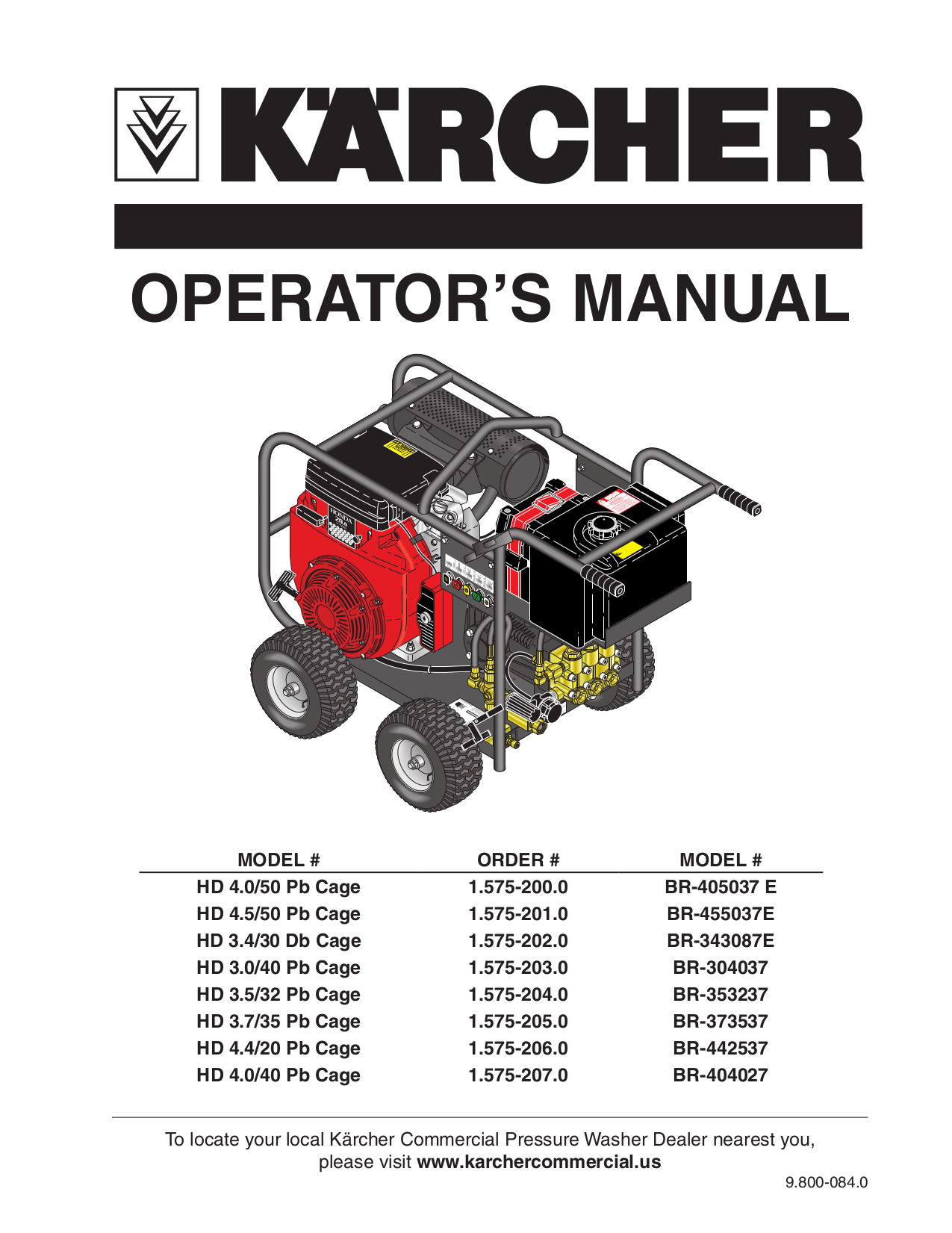 pdf for Karcher Other K 3.47 M Pressure Washers manual