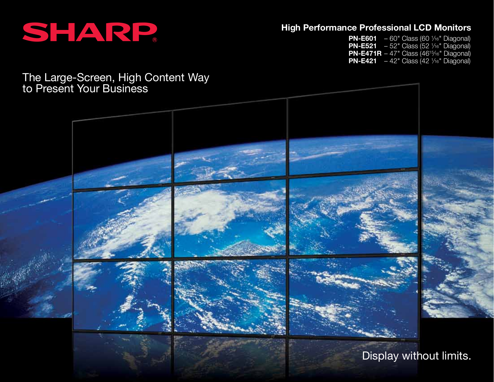 pdf for Sharp Monitor PN-V601 manual