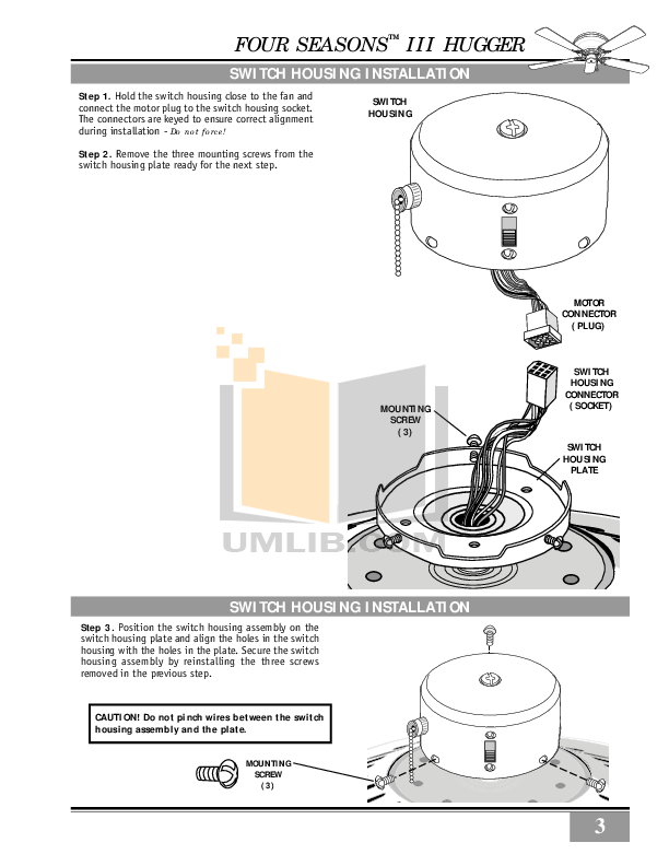 Pdf Manual For Casablanca Other Four Seasons Iii Ceiling Fans