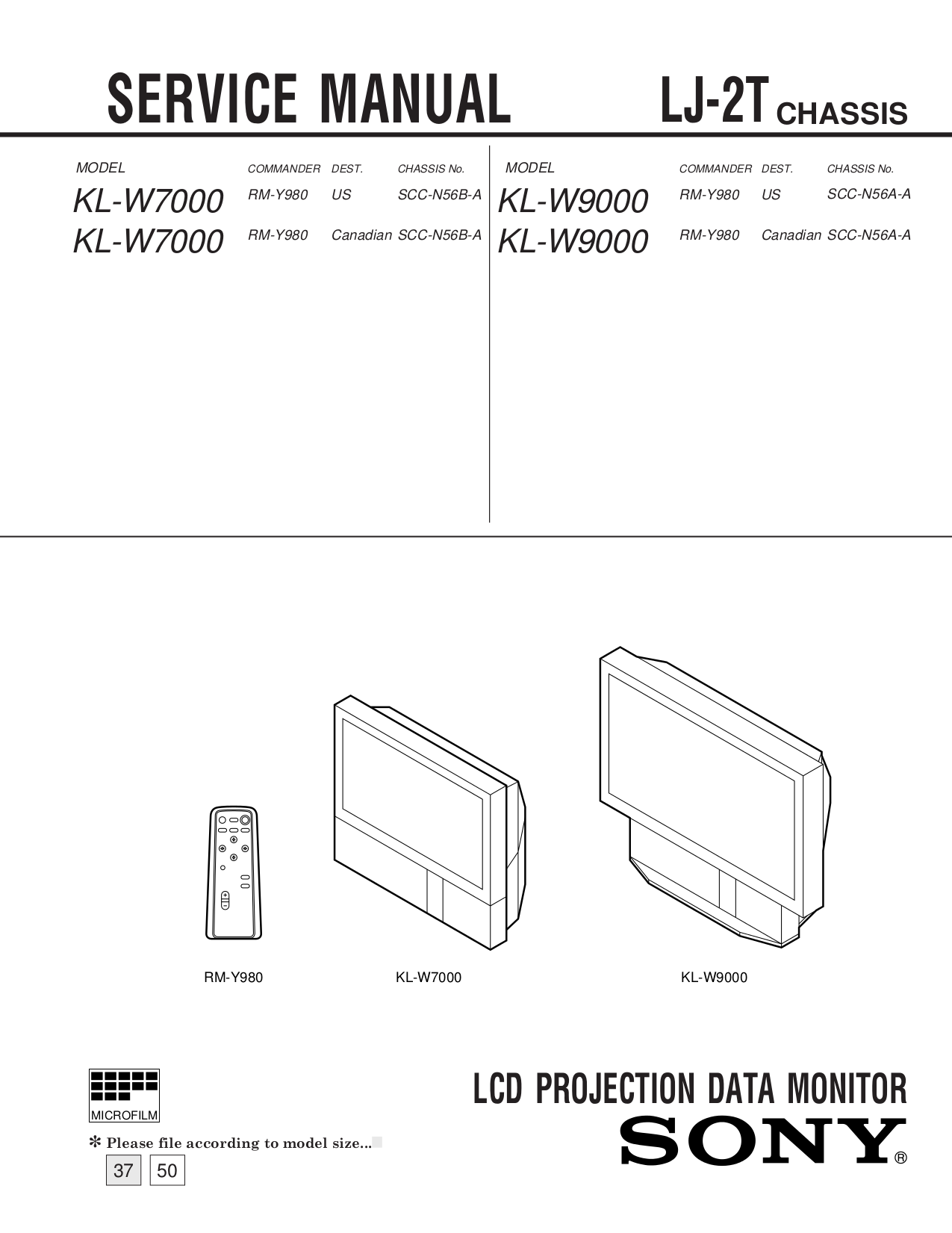 pdf for Sony Monitor KL-W9000 manual