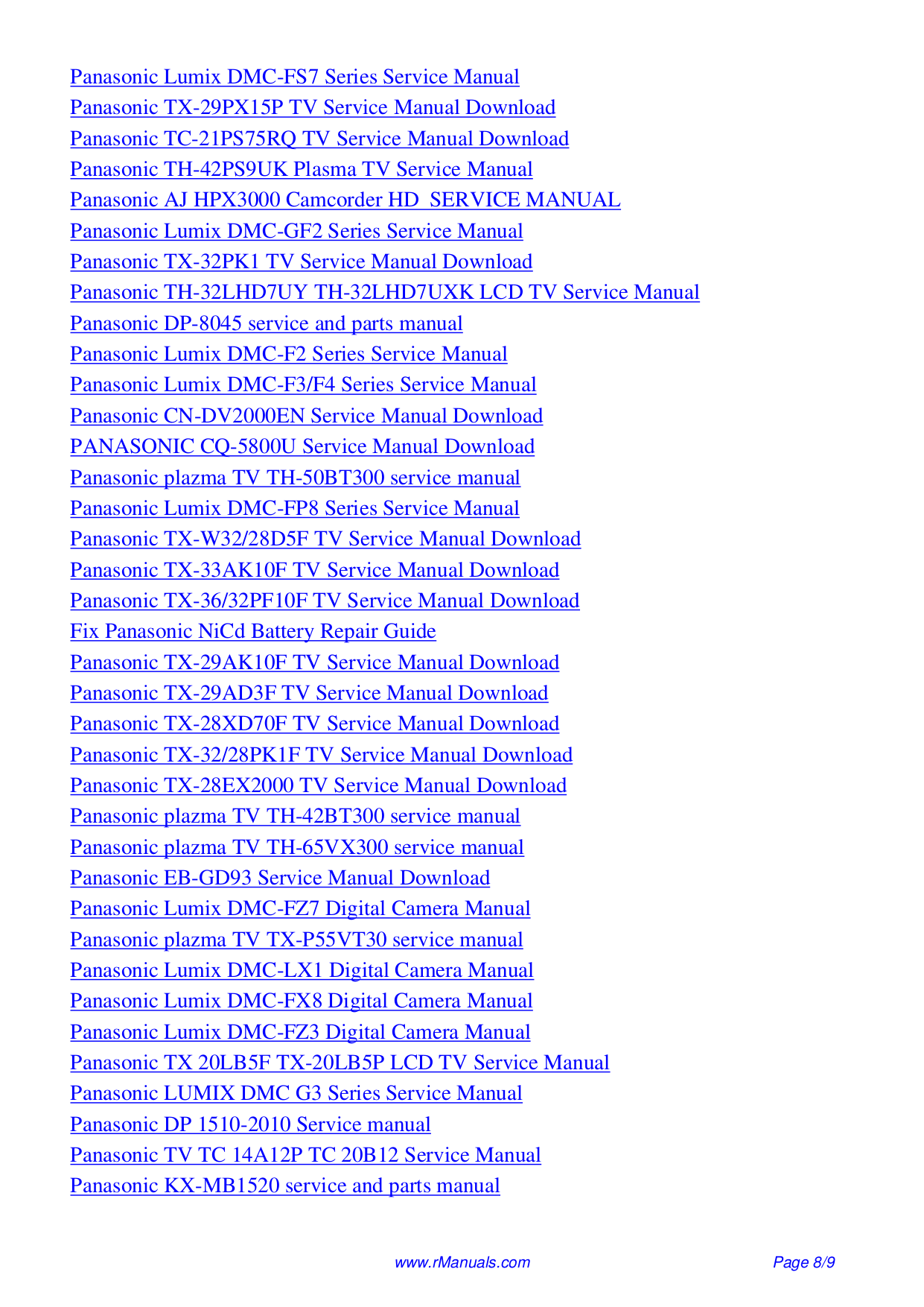 Panasonic TV Viera TC-L42U22 pdf page preview PDF manual ...