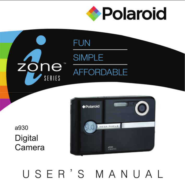 Download free pdf for Polaroid A930 Digital Camera manual