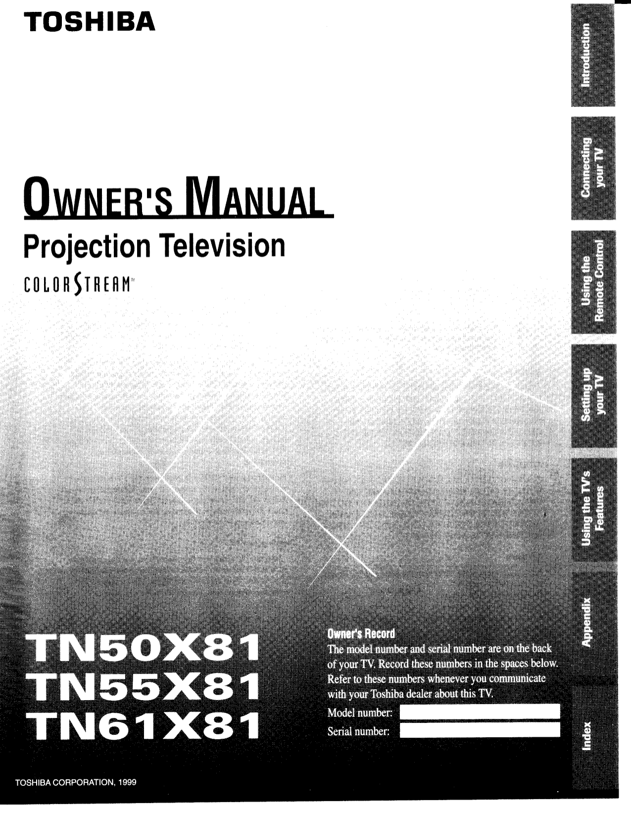 pdf for Toshiba TV TN55X81 manual