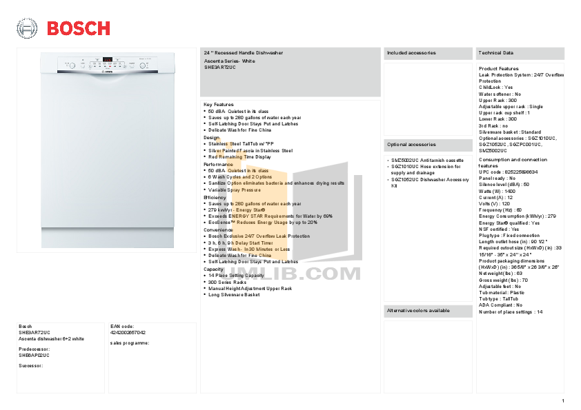 bosch she3ar72uc manual