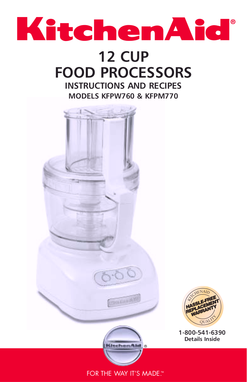 Kitchenaid food processor manual kfp1356wh