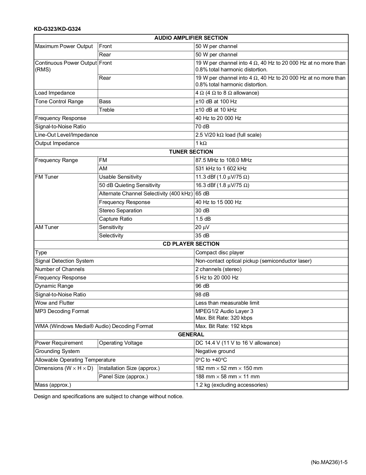 ... JVC Car Receiver KD-S51 pdf page preview ...