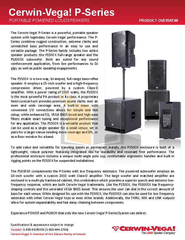 PDF Manual For Cerwin Vega Speaker CLS 12