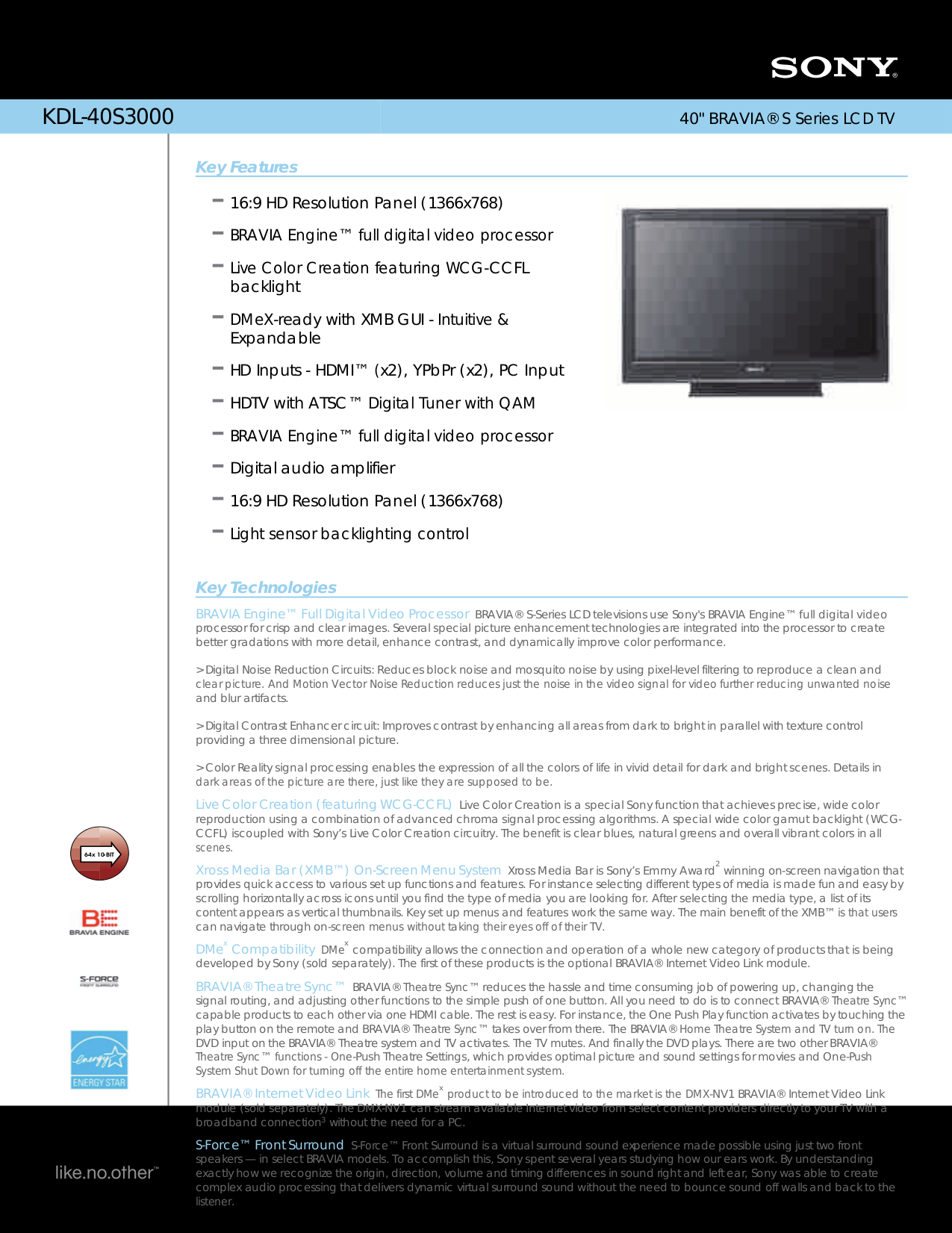 Sony Bravia Ex330 User Manual Pdf