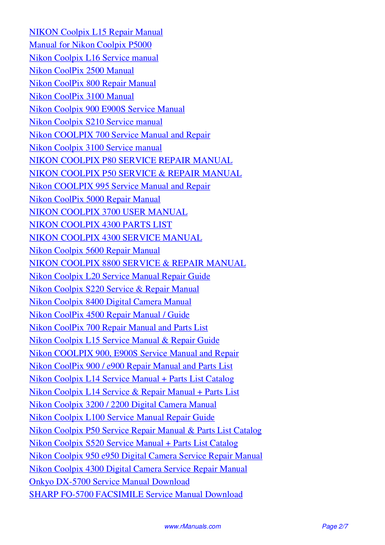 ... Nikon Digital Camera CoolPix L100 pdf page preview ...