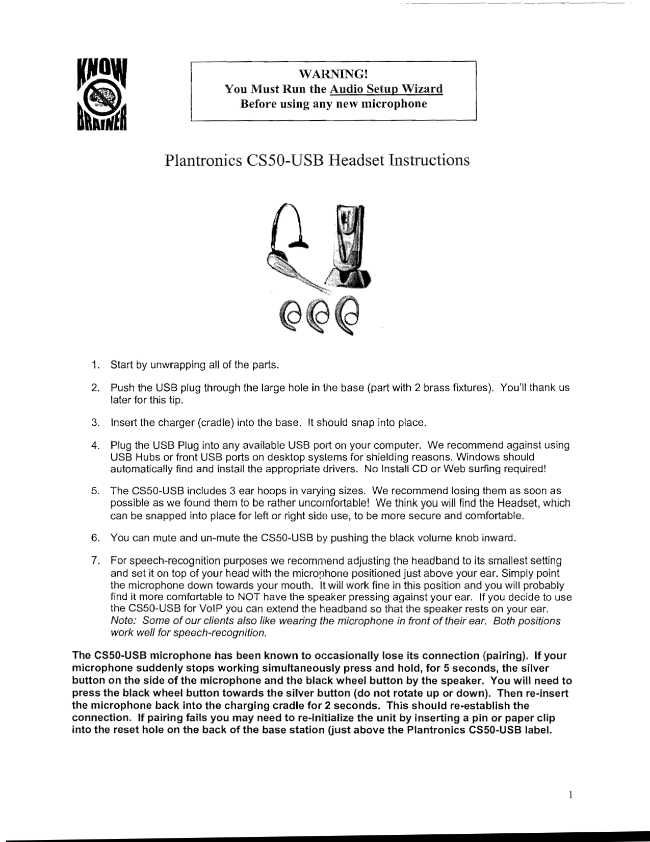 cs50 headset manual