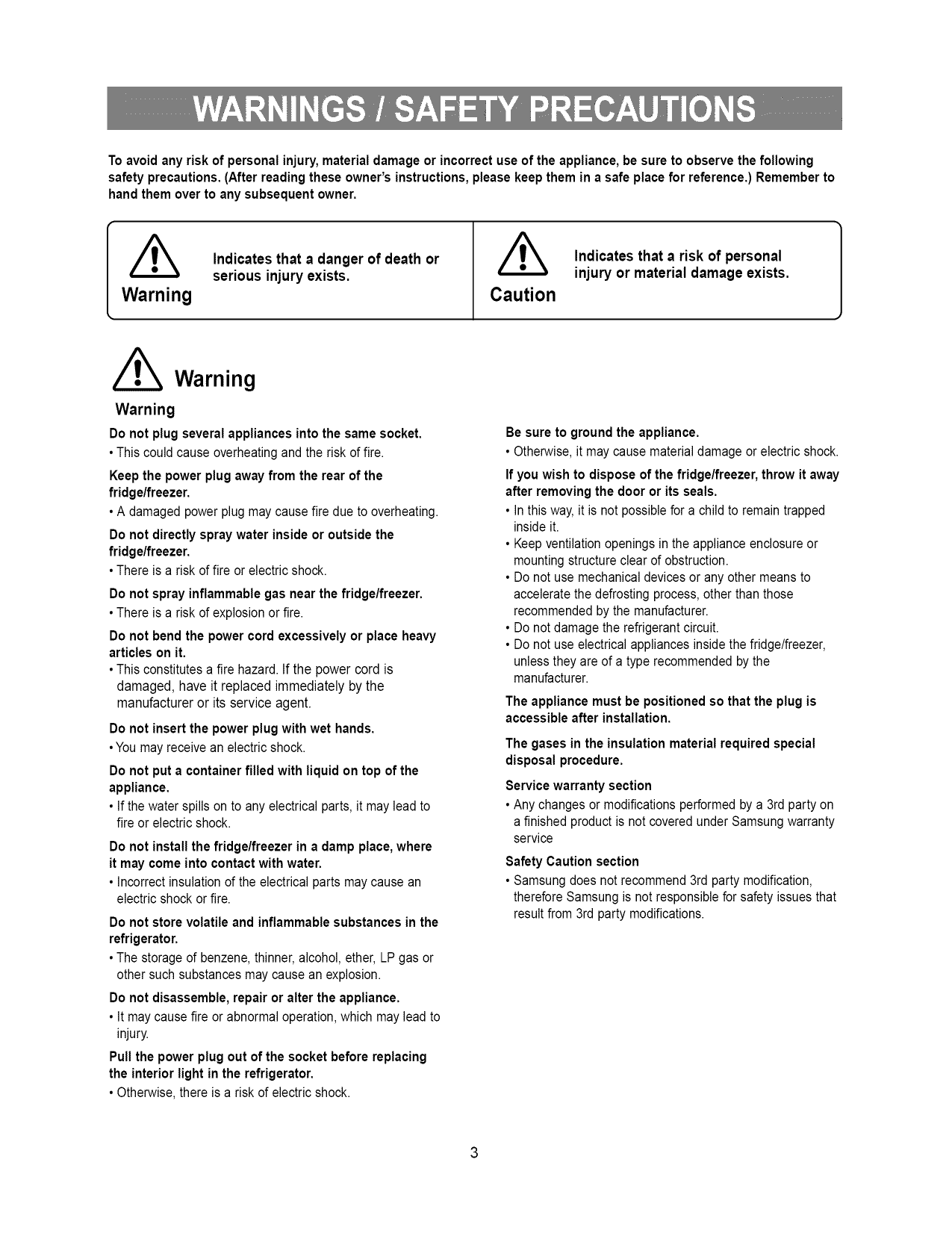 ... Samsung Refrigerator RB215LASH pdf page preview ...