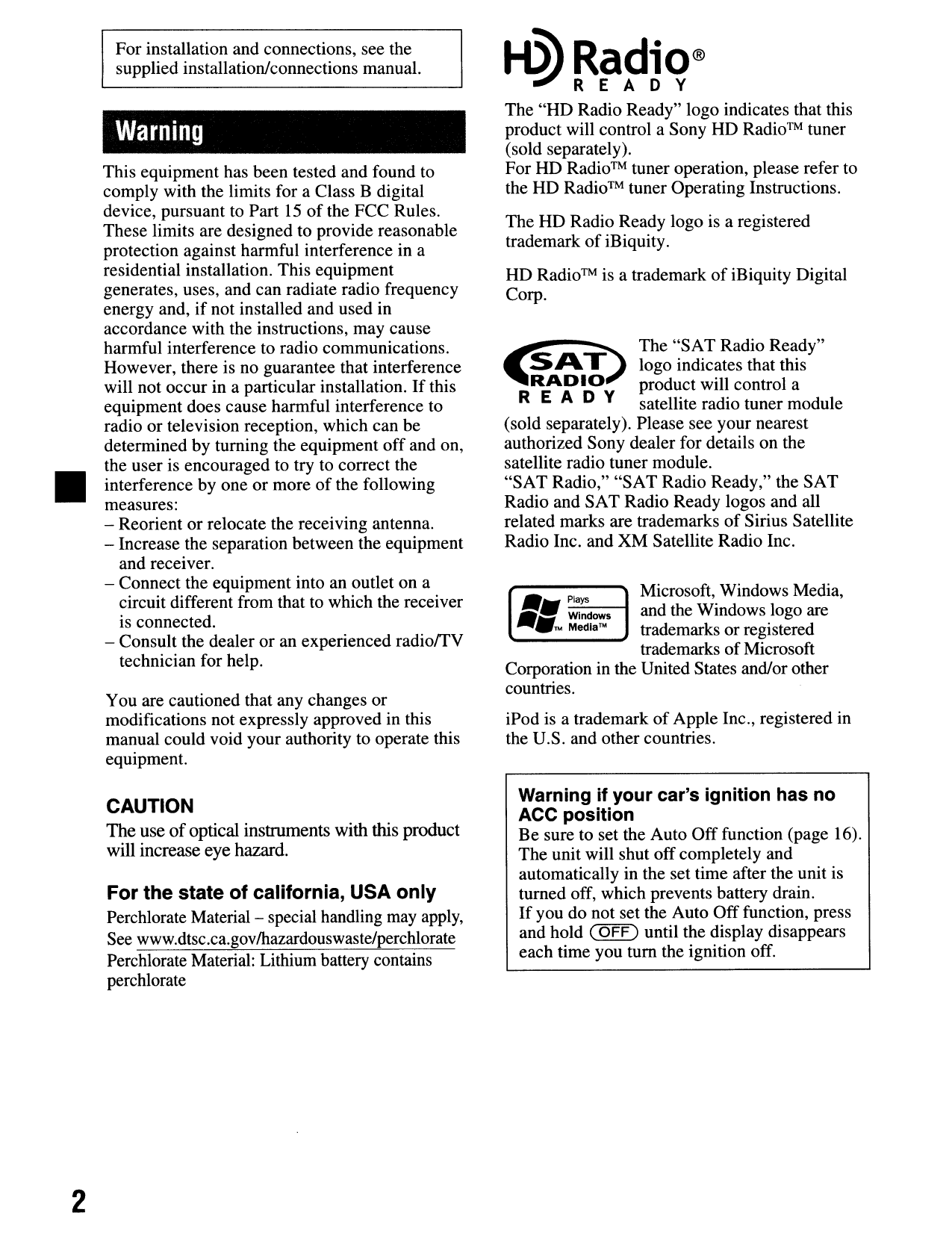 ... Sony Car Receiver CDX-GT820IP pdf page preview ...