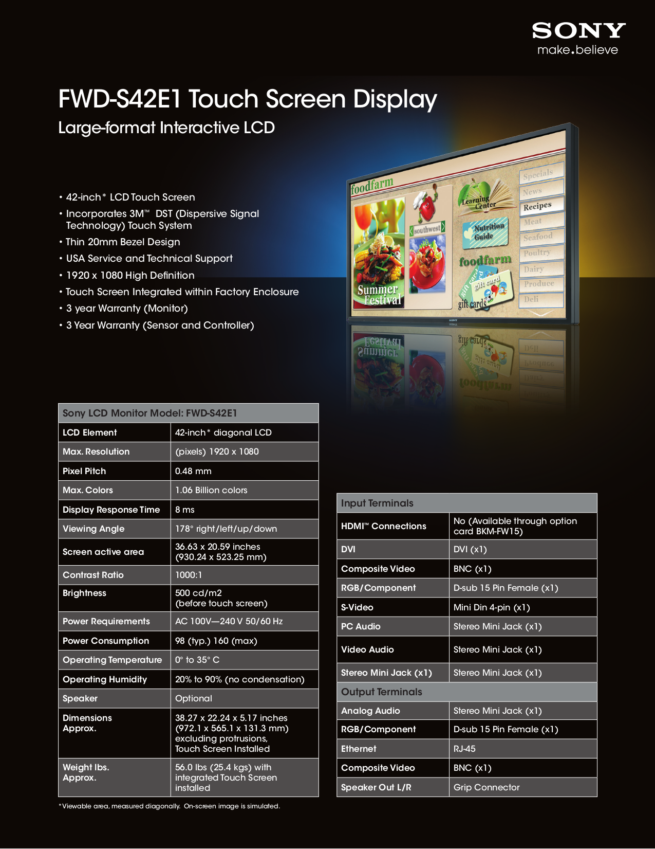 Sony fwd-s42h1 instruction manual pdf download.