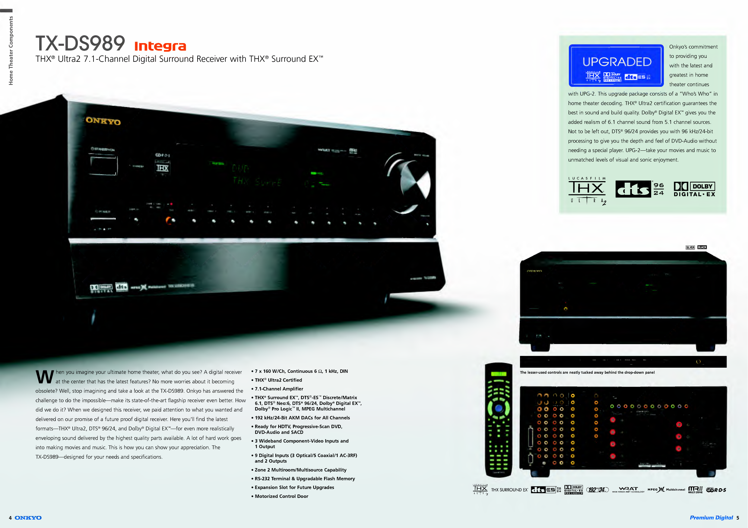 ... Onkyo Receiver TX-DS989 pdf page preview ...