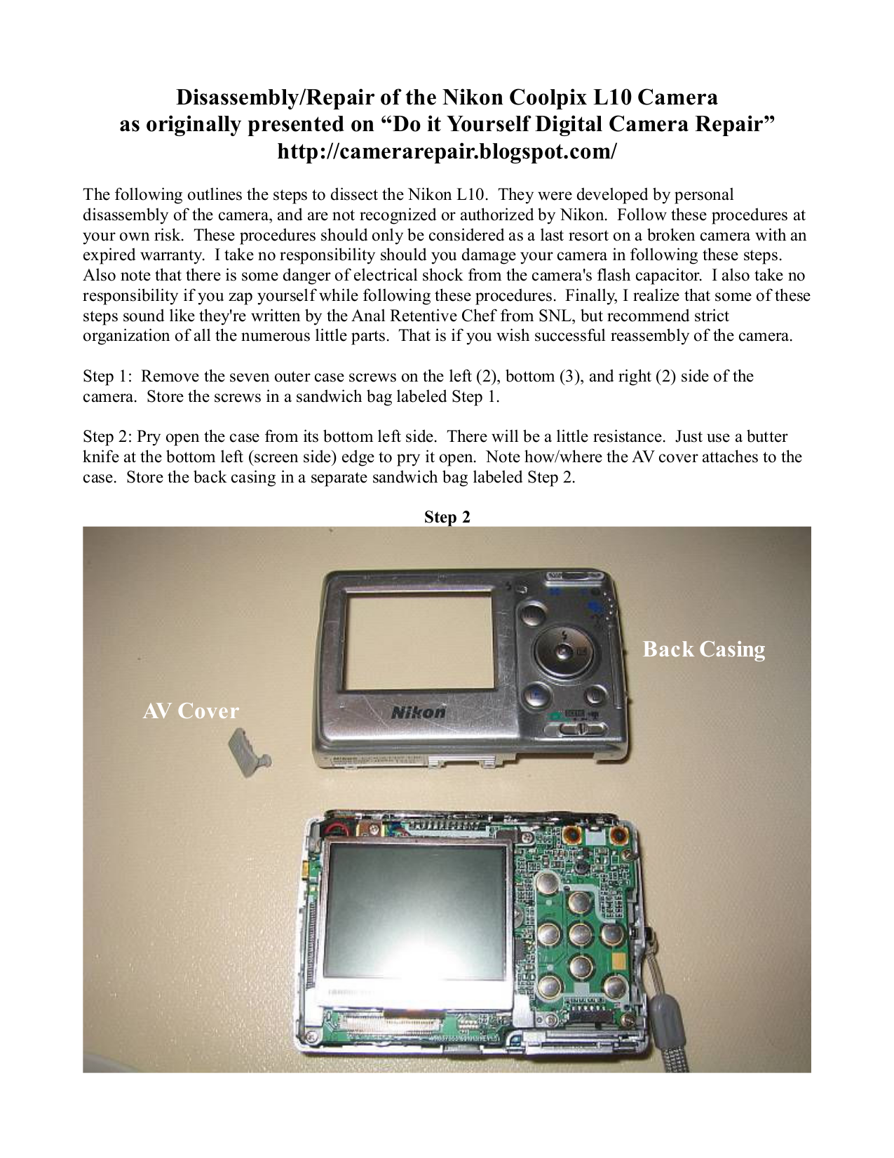 pdf for Nikon Digital Camera CoolPix L10 manual