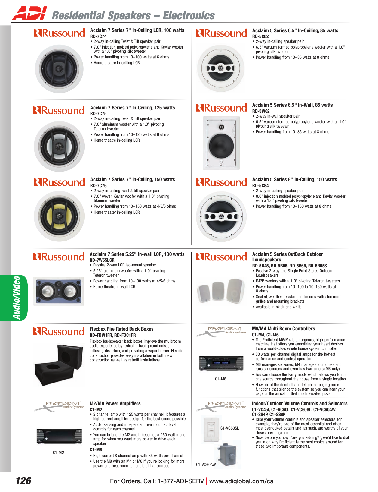 ... Russound Speaker Acclaim 5C61 pdf page preview ...