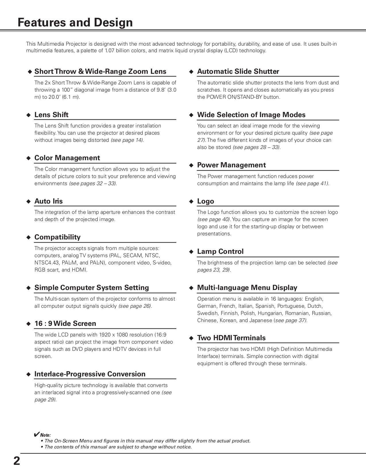 ... Sanyo Projector PLV-Z3 pdf page preview ...