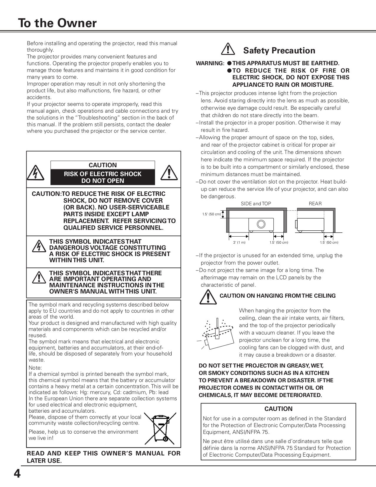 ... Sanyo Projector PLV-Z3 pdf page preview ...